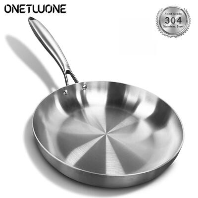 304 Stainless Steel Frying Pan, NonStick Pan Fried Steak Pot