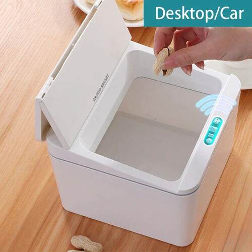 6/8L Desktop Smart Trash Can for Kitchen Mini Small Square C