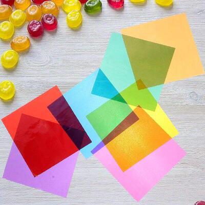 Handmade Cellophane Wrap Paper DIY Decors Colored Craft