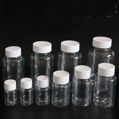 round bottle plastic seal pot small sample bottles of little