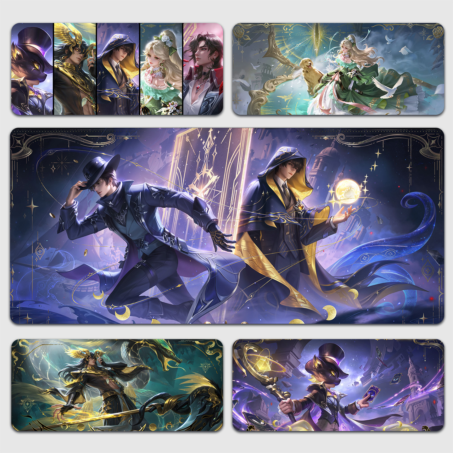 王者荣耀诡秘之主联动鼠标垫元歌西施游戏大号防滑加厚耐脏书桌垫