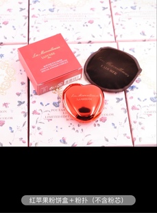 绝版Laduree拉杜丽2021情人节限定版红苹果18K金属粉饼盒+粉扑