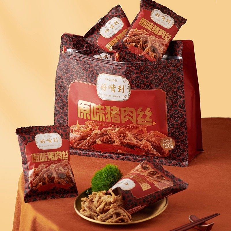 好嘴到原味猪肉丝猪肉条休闲零食小吃肉干120g/袋【8月2日生产】
