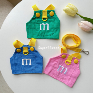 狗狗牵引绳小型犬背心夏季狗狗胸背带宠物猫咪衣服比熊约克夏泰迪