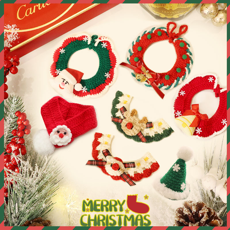 宠物圣诞节衣服围兜围巾帽子装饰