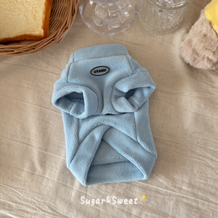 宠物猫咪狗狗衣服秋冬款 保暖背心可爱绒绒居家服布偶英短小型犬