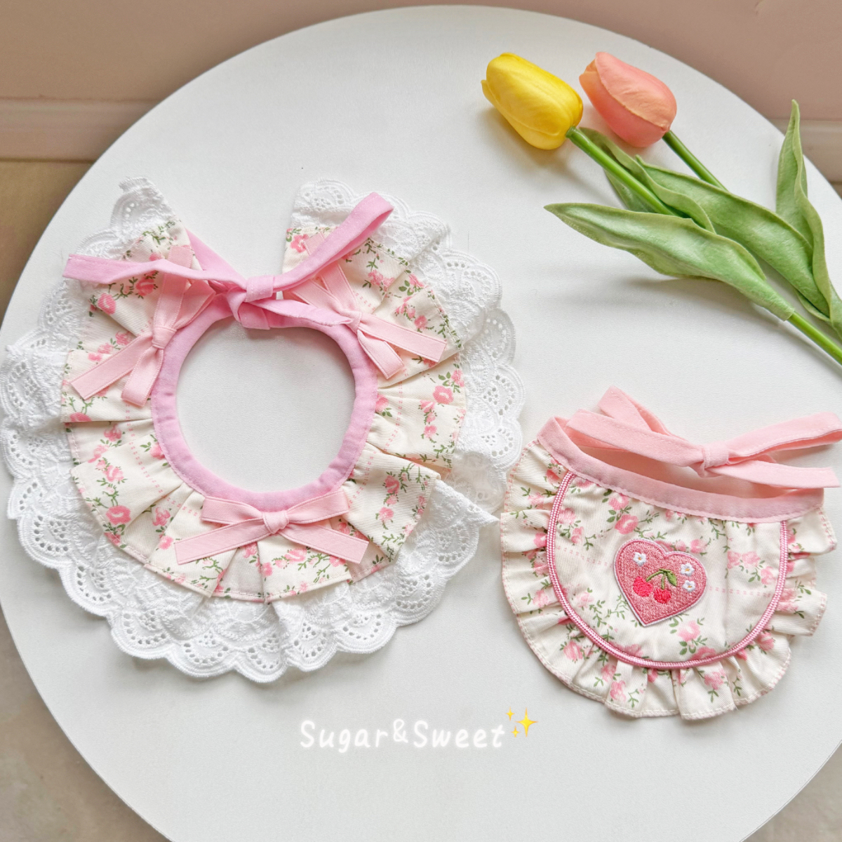 公主风宠物狗狗围兜口水巾猫咪围脖可爱围巾拍照配饰装饰品蝴蝶结