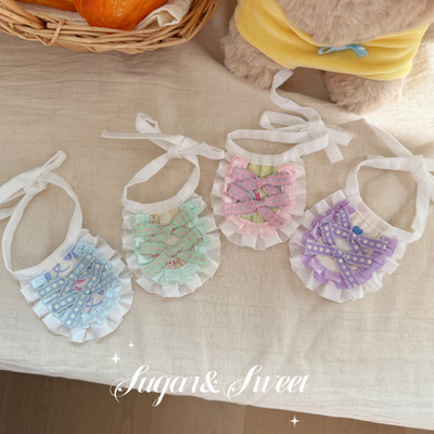 宠物猫咪围兜可爱甜美蝴蝶结狗狗围脖幼猫幼狗配饰德文英短美短