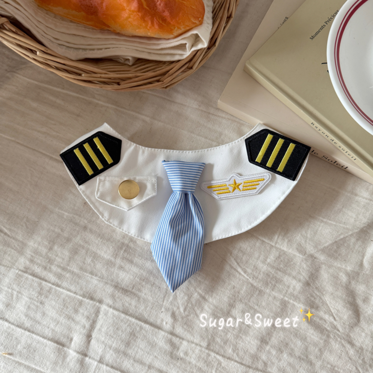 猫咪围脖狗狗口水巾飞行员制服风围兜宠物配饰布偶英短比熊变装