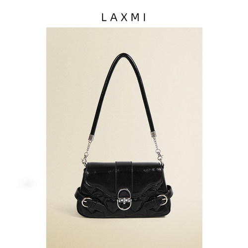 复古五金锁扣翻盖单肩斜挎小包