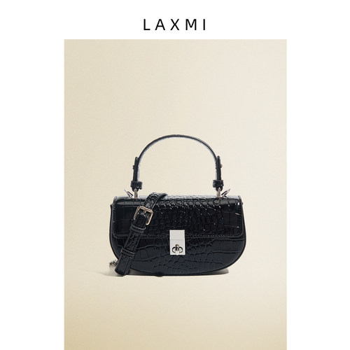 LAXMI复古鳄鱼纹链条小方包
