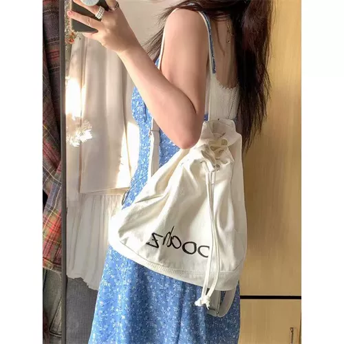 Летний вместительный и большой рюкзак, шоппер, сумка через плечо, в корейском стиле, с вышивкой