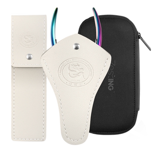 专业美甲死皮剪保护套美甲工具皮质防摔袋耐磨防剪头钢推防护盒子