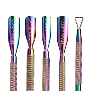 韩国专业美甲死皮推不锈钢双头护理高级档推修手指甲钢推卸甲工具