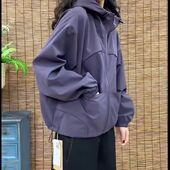 2025秋冬新款 休闲减龄百搭连帽短外套女宽松显瘦加棉加厚夹克上衣