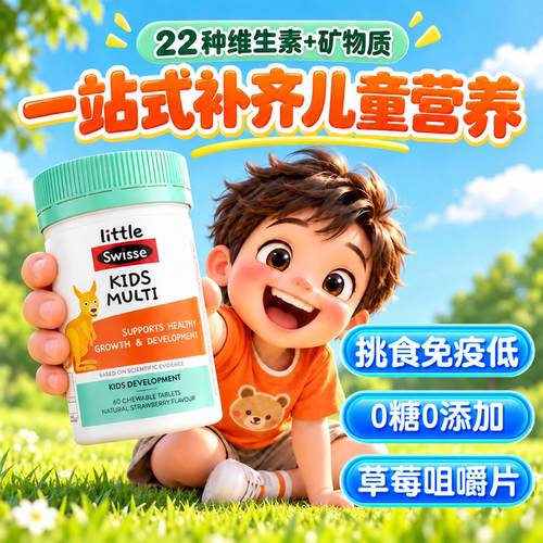 Swisse斯维诗儿童复合维生素b族维c多种微量元素维c咀嚼片多维锌