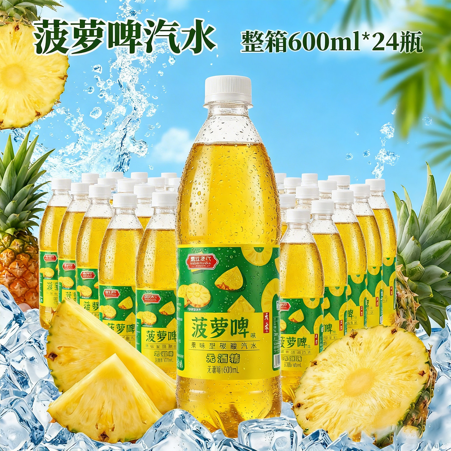 捌玖年代菠萝啤汽水600ml整箱
