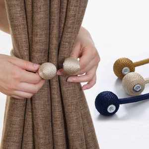 窗帘绑带绑绳磁铁窗帘扣配件创意挂球一对北欧挂钩扎束带绑球系带