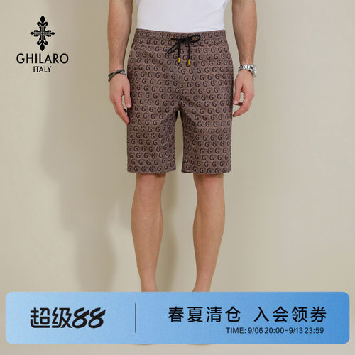 古劳吉那诺夏季新款满身印花短裤