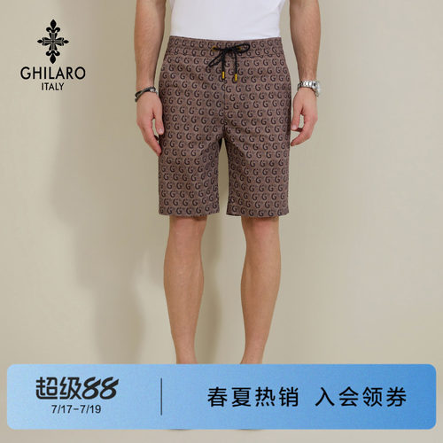 古劳吉那诺夏季新款满身印花短裤