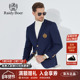 西服春秋季 新款 经典 雷迪波尔男装 学院风纯色修身 单排扣便西外套