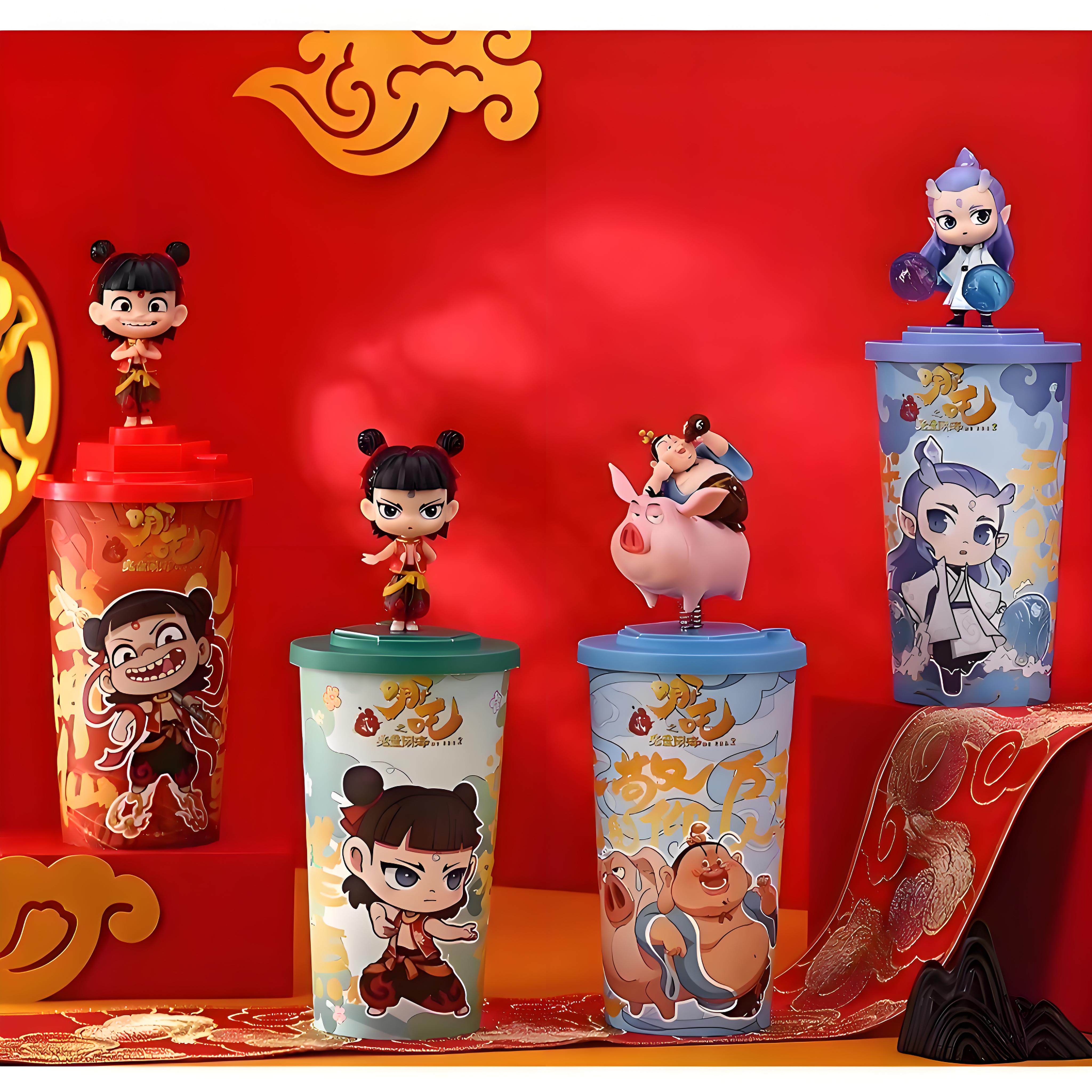 哪吒之魔童闹海正品大容量吸管杯