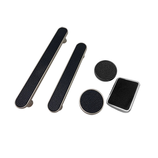 柜门拉手轻奢皮革皮质北欧橱柜抽屉鞋柜现代简约欧式衣柜抽屉把手