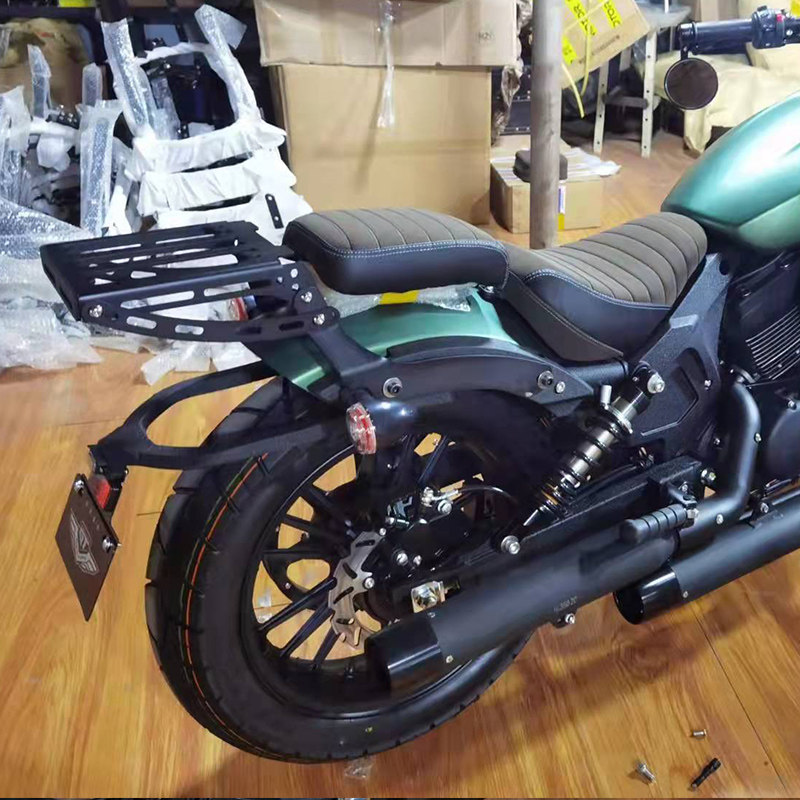 定制适合义骑重机弘飞虎350cc摩托车改装后货架靠背尾架后备箱架