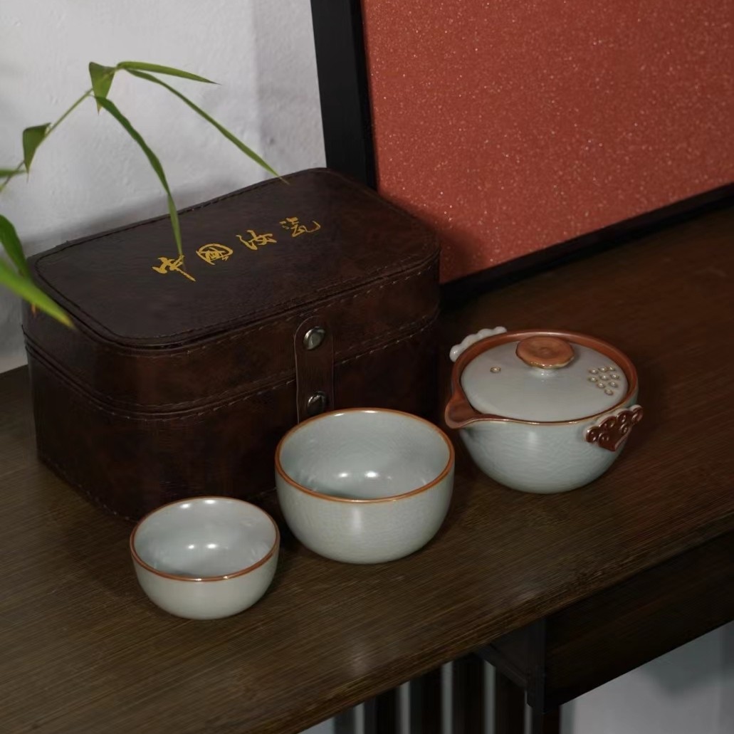 新款热卖实用高档精致客户可定制活动开业会议汝瓷旅行茶具伴手礼,节庆用品/礼品,创意礼盒/礼品套组,淘宝优惠券,粉丝福利购,淘宝优惠卷