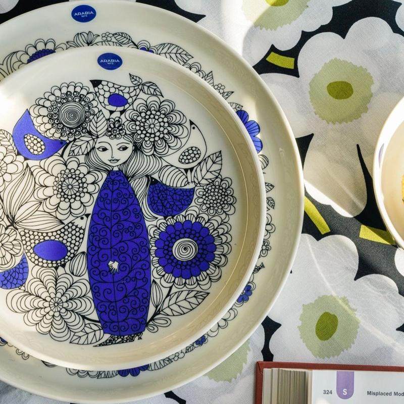 新款 芬兰Arabia田园牧歌手绘进口马克杯陶瓷餐盘家用餐具套装,餐饮具,马克杯,淘宝优惠券,粉丝福利购,淘宝优惠卷