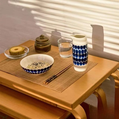 新款 现货芬兰进口Arabia24h小时咖啡杯马克杯盘碗复古蓝家用餐具