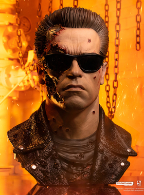 『预售不包邮』PureArts《终结者2》T-800型号101艺术面具 战损版