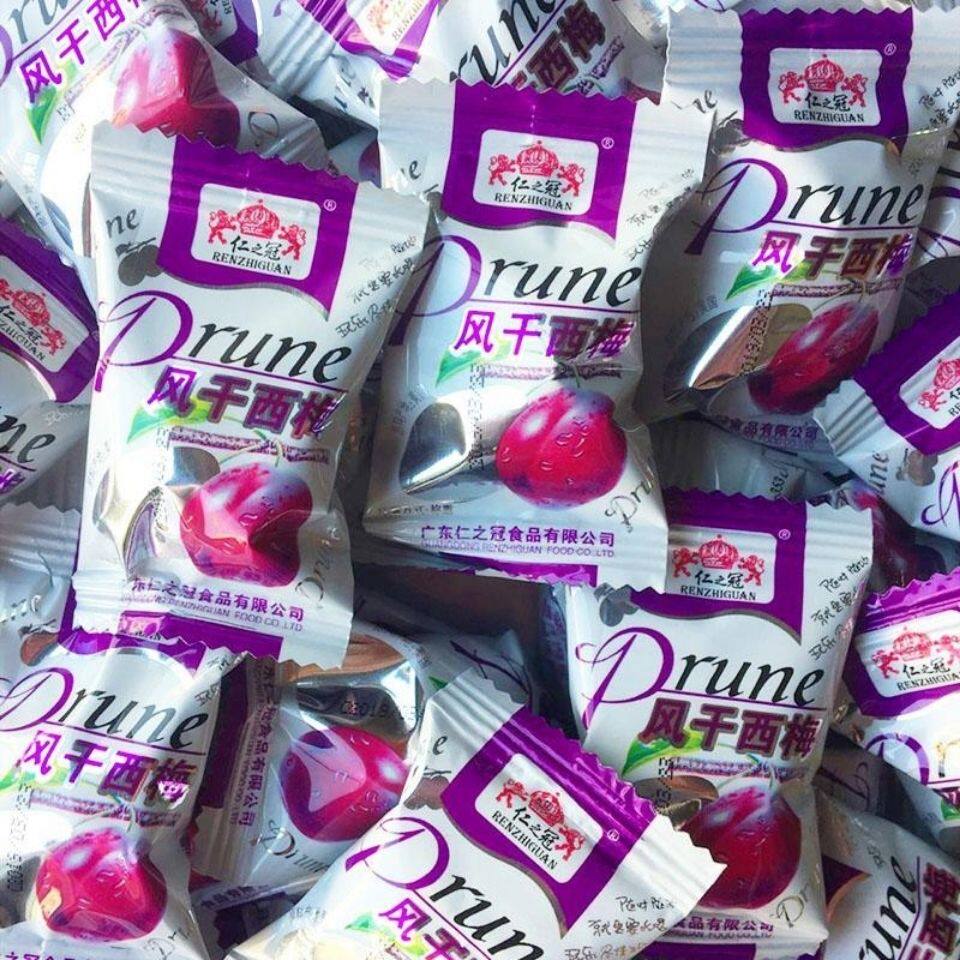 新货。仁之冠风干西梅散装500g精品大西梅果脯蜜饯零食喜糖整箱食