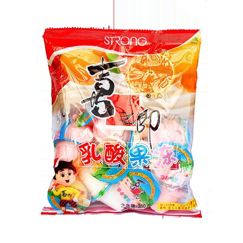 *喜之郎果冻360g袋装16袋整箱什锦乳酸休闲怀旧年货零食夜宵/
