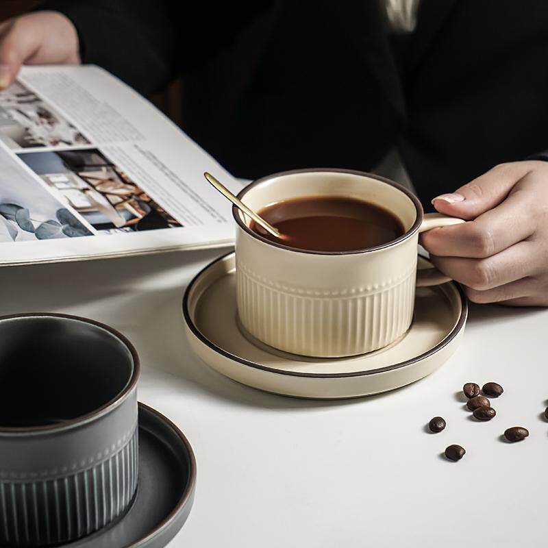 300ml复古咖啡杯子拿铁拉花杯子