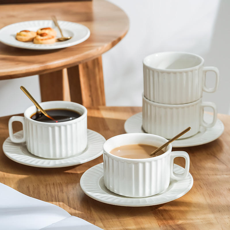 250ml酒店纯白下午茶杯简约耐用