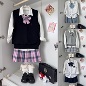 初町野原创jk制服秋冬百搭学生礼物TR格裙套装 特价 精选十件套