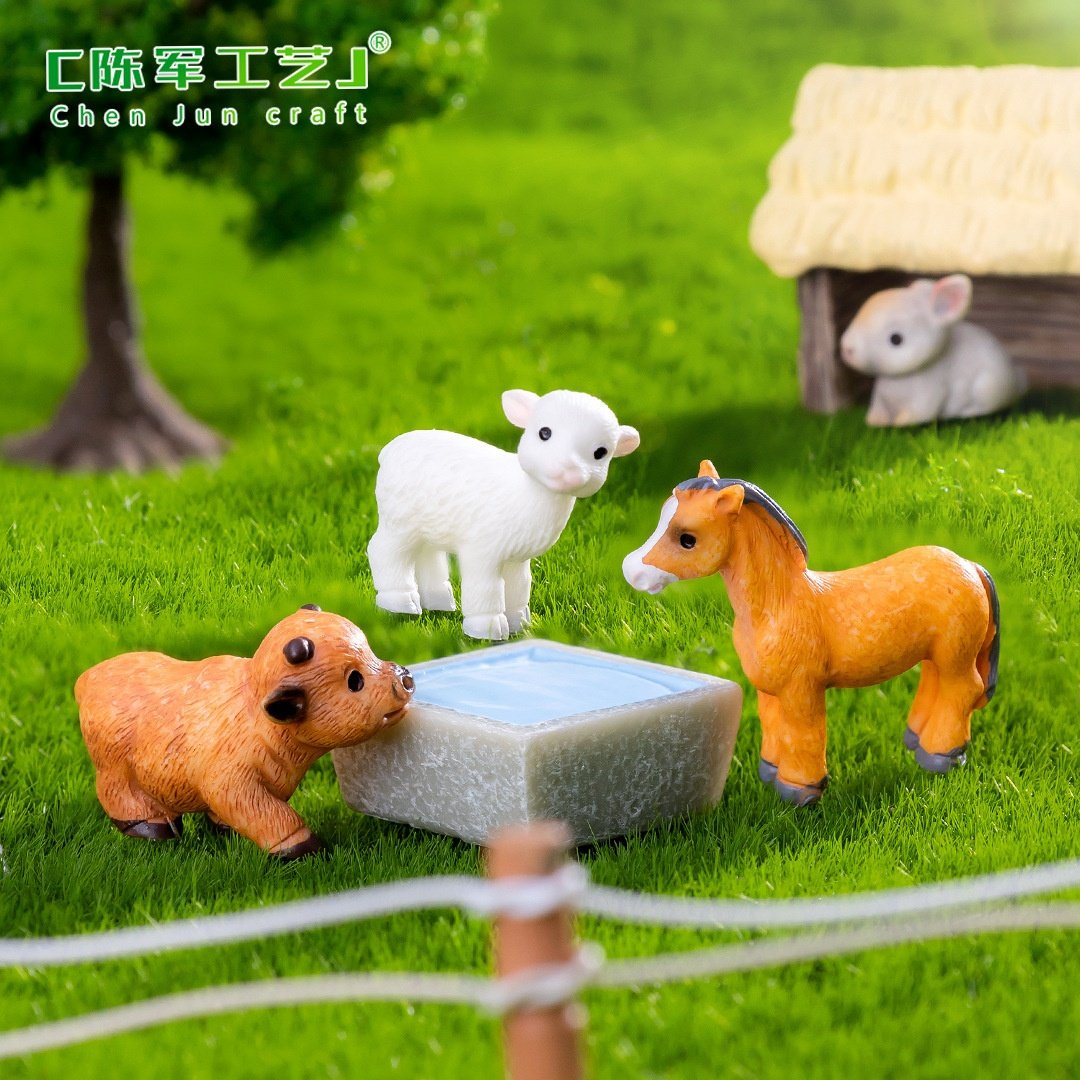 微景观创意牛羊狗猪小动物 田园农场造景diy装饰品配件迷你小摆件,工业油品/胶粘/化学/实验室用品,树脂,淘宝优惠券,粉丝福利购,淘宝优惠卷