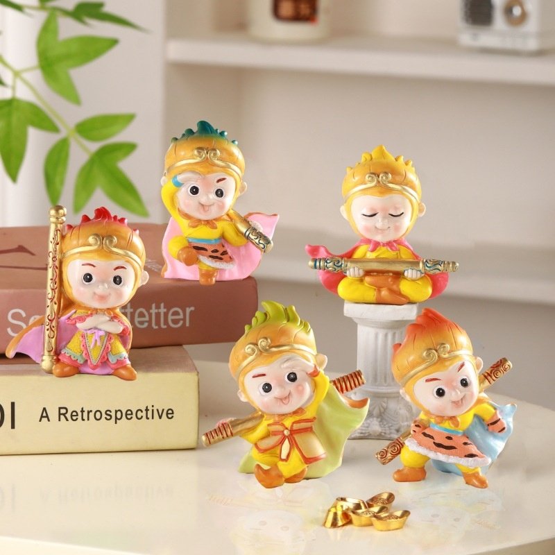 西游记潮玩公仔树脂工艺品创意小摆件家居客厅书房桌面装饰品,家居饰品,装饰摆件,淘宝优惠券,粉丝福利购,淘宝优惠卷