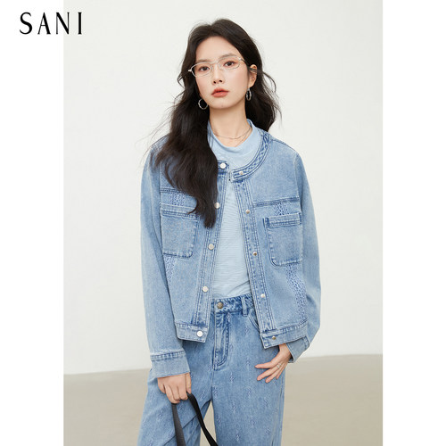 【SANI新品】蓝色牛仔长袖外套
