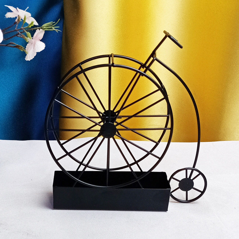 北欧风情铁艺自行车摆件蚊香架蚊香防灰盒家居客厅卧室香炉装饰