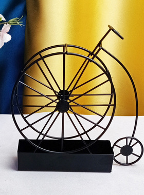 北欧风情铁艺自行车摆件蚊香架蚊香防灰盒家居客厅卧室香炉装饰