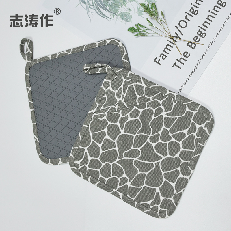 77g鹿纹米点布杯垫沙煲垫圆盘垫锅垫高压锅垫硅胶餐垫厂家直供