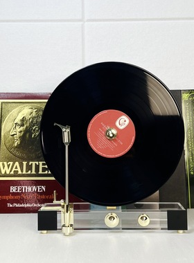 复古黑胶留声机模型 非真机 黑胶唱片摆件别墅客厅样板间古董