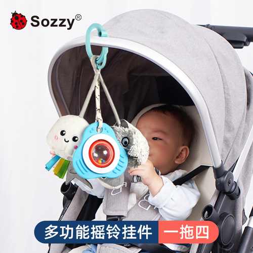 婴儿推车悬挂式四个月可夹摇铃