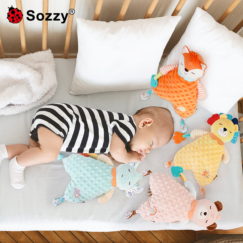 Sozzy婴儿安抚巾a类阿贝贝玩偶入口啃咬宝宝睡觉哄睡幼儿抱睡玩具