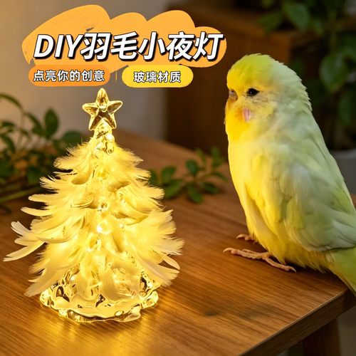 宠帮仕鹦鹉羽毛收集器小夜灯