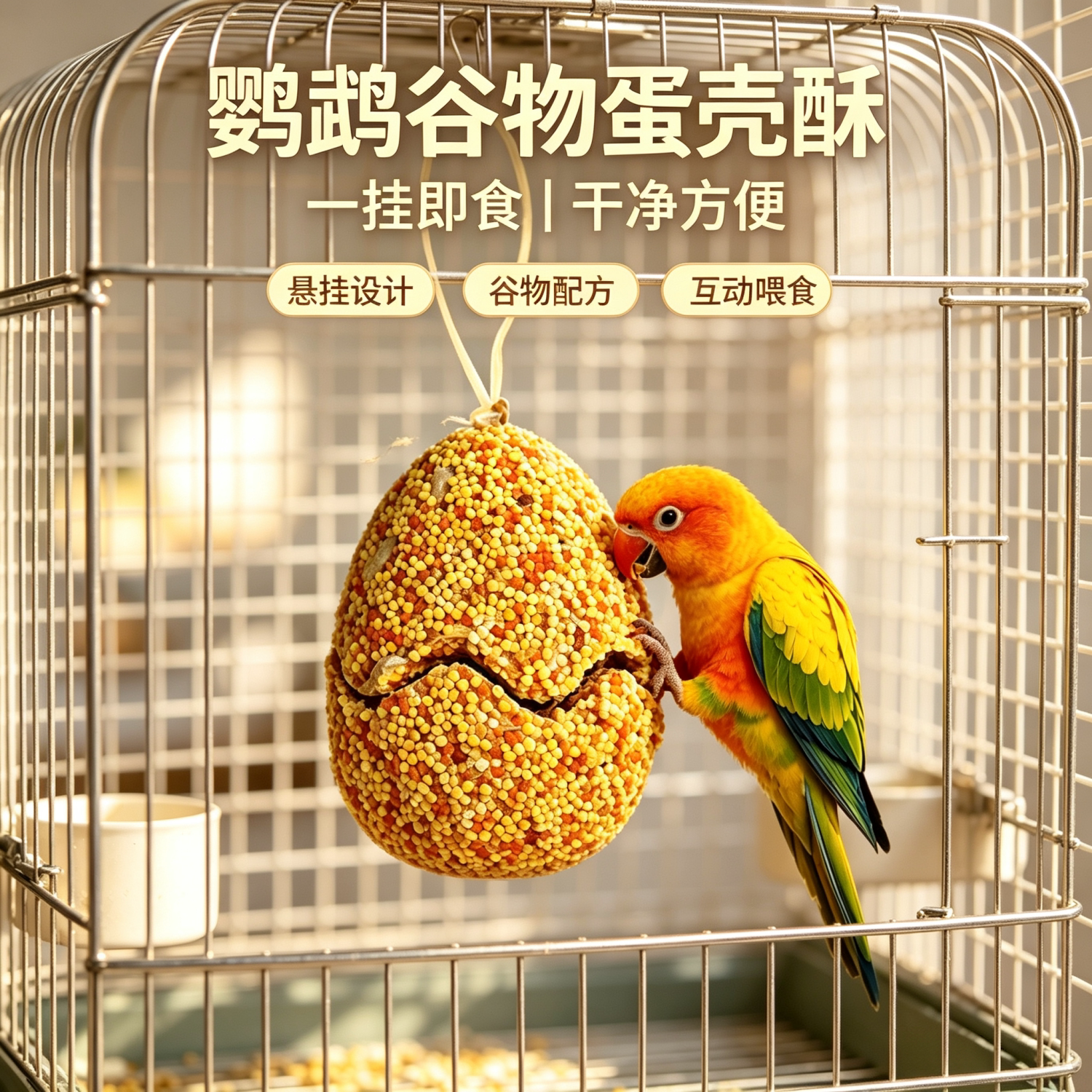 宠帮仕鹦鹉蛋壳磨喙益智玩具