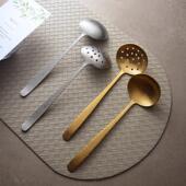 Soup Steel Ladle Stainless Strainer 304 Hammered