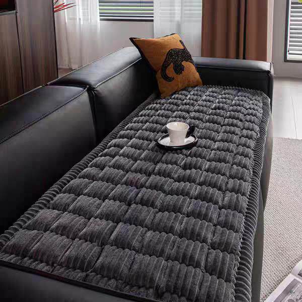 Velvet Tufted Seat Cushion Long Sofa Bench Furniture Cover图片